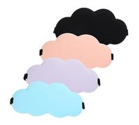 Holibanna 4 Piezas Máscara de Ojos para Dormir Mujer Colores Suaves Bloqueo Total Luz Diseño Ergonómico para Aliviar Fatiga y