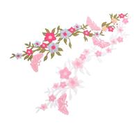 Holibanna 4 Piezas Parche de Flores Termoadhesivo para Ropa Patches Decorativos para Reparar y Embellecer Chaquetas Bolsos y Zapatos Color Rosa