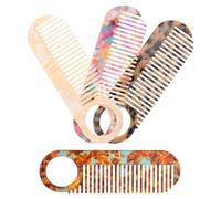 Holibanna 4 Piezas Peine Pequeño de Ácido Acético Dientes Redondos Antiestático para Cabello, Portátil y Delicado con Cutículas, Adecuado para Rutinas Matutinas y Deportes