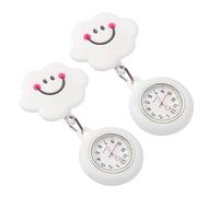 Holibanna 4 Piezas Reloj de Bolsillo estudiantiles Enfermeras Relojes para enfermeria enfermería Digital de Mujer médico retráctil Colgante de Enfermera tórax