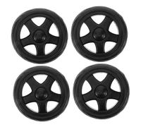 Holibanna 4 piezas Ruedas de Plástico para Carrito de Compra de Ruedas Giratorias Plegables para Carros Pequeños Repuesto Resistente y Compatible para Carritos de Supermercado