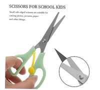Holibanna 4 Piezas Tijeras Infantiles de Seguridad Acero Inoxidable con Funda Multiusos para Manualidades Escolares y Bricolaje Tijeras Portátiles para Edad Preescolar Colores Azul y Verde