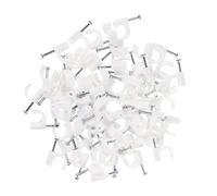 Holibanna 400piezas Clips De Cable Redondos Con Clavo Para Fijación Sujeta Cables De Pared De Organizador Teléfono y Línea De Banda Ancha