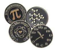 Holibanna 4piezas Alfileres De Matemáticas y Metal Pin Decorativo Aestético Para Chaquetas Mochilas y Ropa