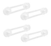 Holibanna 4piezas Bloqueo De Seguridad Anti- Cerraduras Transparentes Flexibles Para Refrigerador Cajón Armario Protección Infantil Para Cocina y Baño
