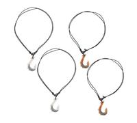 Holibanna 4piezas Collar De Resina Colgante De Anzuelo Joyas Indígenas Para Hombres y Mujeres Recuerdos De Viaje Para Diario