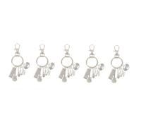 Holibanna 5 Piezas Llavero De Musica Anillos Amperio Teclado Poseedor Billetera Colgante Encantos Colgante De Bolso De Mano Llaveros Metalicos Bolsa Colgando Decoración Aleación De Zinc