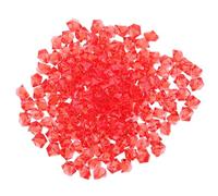 Holibanna 500piezas Cristales Acrílicos Simulación Hielo Triturado Accesorios DIY para Decoración de Jarrones Fiestas y Fotografía Relleno Decorativo Color Rojo Intenso