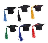 Holibanna 5piezas Decoración De Sombrero De Doctorado Mini Tapas De Doctorado para Botellas De Vino Adorable para Decorar Botellas De Cerveza Graduation Party