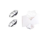 Holibanna 5piezas Sujetadores De Nombres Forma De Diamante Transparentes para Bodas Decoraciones De Fiesta y Suministros De Eventos Soporte Creativo para Fotos y Números De Mesa