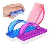 Holibanna 6 Cepillos Limpiadores de Uñas Fáciles de Almacenar de Plástico Grandes, Pequeños y Ligeros Ideales para Manos y Pies en Viajes de Negocios