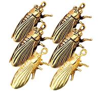 Holibanna 6 Figuras De Cigarra De Latón Vintage Decoración De Insectos Artesanal Decoración De Escritorio