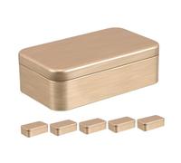 Holibanna 6 Piezas Caja de hojalata Cajas de Recuerdos de Boda latas de Metal para Galletas Cajas de Almacenamiento Decorativas contenedores Decorativos Cajas de hojalata de Dorado
