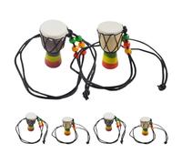 Holibanna 6 piezas Collar con Colgantes de Africano Miniatura de Madera Artesanal con Costura Joyería Ligera y Cómoda para Adultos para Conciertos Fiestas y Recuerdos de Viaje