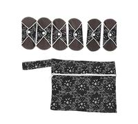 Holibanna 6 Piezas Juego De Toallas Sanitarias Toalla Sanitaria Sanitario Reutilizable Toalla Higiénica Portátil Almohadilla De Período Capas De Microfibra En El Medio.