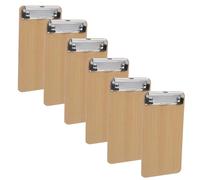 Holibanna 6 piezas Portapapeles de Madera Clipboard y Resistente Almacenamiento para y Menús para Oficina Aula y Hogar