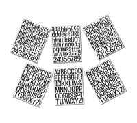 Holibanna 6hojas Pegatinas Alfanuméricas Negras Para Tablón De Anuncios Decoración De Dormitorio Infantil Escuela Pegatinas Educativas Autoadhesivas