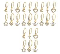 Holibanna 6piezas Anillos para Nariz Cuentas De Zirconia Forma De Luna y Estrellas Joyas para Mujer Clips Nasales Elegantes y Creativos