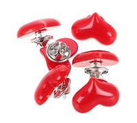 Holibanna 6piezas Broches De Corazón Rojo Para Día De San Valentín Alfileres De Solapa Para Mujer Accesorios Versátiles Para Cuellos Sombreros Chales y Bufandas