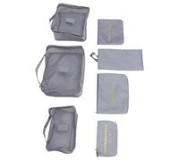 Holibanna 7piezas Organizadores De Equipaje para Maletas Cubos De Embalaje De Viaje De Almacenamiento De Ropa y Zapatos Organizadores De Viaje Grises para Vacaciones