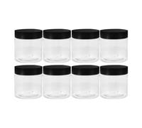 Holibanna 8 Piezas Tanque de plástico transparente estaño tapa condimento frasco congelable contenedor de azúcar bote de almacenamiento tarro de comida seca Contenedores de azúcar la mascota