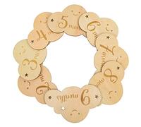 Holibanna 8piezas Tarjetas De De Crecimiento Para Bebés De Madera De Nubes Para Anuncios De Nacimiento y Fotos Mensuales Accesorios Fotográficos Para Primer Año