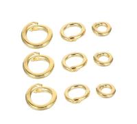 Holibanna 9 Piezas Jump Rings Plated Sterling Locking Round Linking Rings For Necklace Bracelet Pendant Diy Jewelry Making Supplies