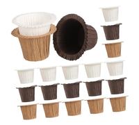 Holibanna 90 piezas Unidades de Moldes para Hornear Resistentes al Calor Vasos Desechables para Cupcakes y Muffins para Fiestas Bodas y Helados Papel Antiadherente y Resistente al Aceite