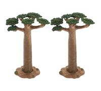 Holibanna Accesorio de Bricolaje para Escenografía 2 Piezas de Modelo de Árbol de Baobab Realista de PVC, Estable y Resistente para Decoración de Mesa y Paisaje en Miniatura