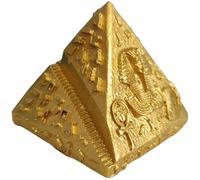 Holibanna Adorno Pirámide Egipcia Grande de Resina, Modelo Piramidal Vintage Dorado para Decoración del Hogar, Figura Decorativa Retro para Sala y Oficina, Decoración Piramidal Misteriosa
