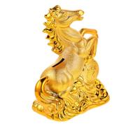 Holibanna Alcancía y Guarda Dinero de Cerámica con Diseño de Caballo Zodiacal Adorno Dorado para Mesa Adecuado para Hogar y Ocasiones Obsequios