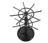 Holibanna Almacenamiento de perchas pantalla de soporte de exhibición de giratorio pequeño Titulares soporte de collar para joyería titular de mini el plastico Negro