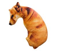 Holibanna Almohada Diseño Adorable y Divertido Marrón de Peluche Forma de Perro 3D, Cojín Cómodo de Algodón PP para Habitación o Suelo