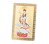Holibanna Amuleto de Suerte Guanyin Delicado Tradicional Protección y Tarjeta Decorativa Budista para Hogar Oficina y Coche