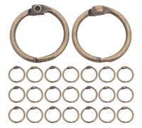 Holibanna Anillas Metálicas para Encuadernación 50 Unidades 20 X 15 MM Latón Duradero para Carpetas de Hojas Sueltas y Libros de Oficina Cierre Firme