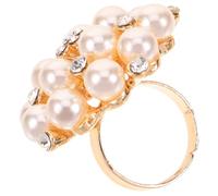 Holibanna Anillo Abierto Ajustable para Mujer con Blanca Diseño Sencillo y Elegante Joyería de Moda Resistente para Uso Diario Fiestas y Bodas
