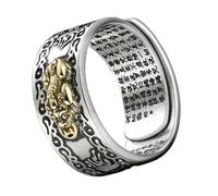 Holibanna Anillo Ajustable De Aleación Para Hombre, Joyas Creativas Para Dedo, Estilo Vintage, Color Plateado, Uso Diario y Ocasiones Obsequios, Tamaño Abierto Símbolo Mitológico