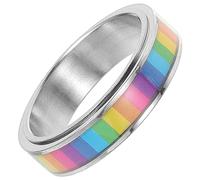 Holibanna Anillo De Para Hombres y Mujeres Joya Lgbt Anillo De Inoxidable Diseño Elegante y Cómodo Para Celebraciones y