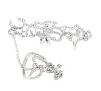 Holibanna Anillo De Rosa De Gemas Envolvente Dedo Anillo De Imitación De Gemas Para Dedo Para Mujer De Metal