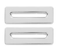 Holibanna Anillo Embellecedor y Tapa de Rebose para Lavabo 2 Piezas en Aleación de Zinc Color Plata Diseño Rectangular Compatible Lavabos del Mercado Uso en Baño y Cocina