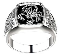 Holibanna Anillo Estilizado De Aleación Para Hombres y Mujeres Anillo Vintage Diseño De Relieve Joyería Para Cumpleaños San Valentín y