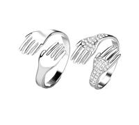 Holibanna Anillos Ajustables de Cobre Premium con Microzirconias Joyas de Boda y Aniversario para Novios Estilo Elegante y Cómodo para Uso Diario