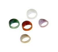 Holibanna Anillos de Resina de Colores Vintage 5 Piezas, Anillos Gruesos de Dedo Diseño Geométrico Retro, Ligeros y Antialérgicos para Uso Diario y Fiestas Color Aleatorio