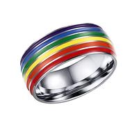 Holibanna anillos hechos a mano anillo gay de acero inoxidable anillo de bodas de plata esterlina anillo de pareja decoracion de manos anillo de titanio joyas anillo decorativo