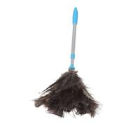Holibanna Avestrí Plumero de Techo Alto Cepillo de telaraña Reutilizable Limpiador de Ventiladores de Techo Alto Plumero de Mango Largo Tebweb Duster Pluma de Avestruz Plata