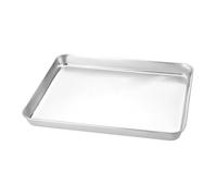 Holibanna Bandeja de Horno Rectangular Inoxidable para Hornear Galletas para Panes Pasteles y Verduras Antiadherente y Reutilizable