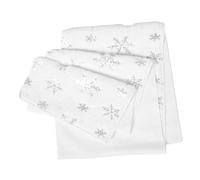 Holibanna Bandera De Mesa De Peluche De De Nieve Decoración De Otoño Manteles De De Nieve Decoración De Vacaciones De Invierno Corredor De Mesa Decorativo Paño Plata