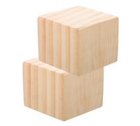 Holibanna Bloques Elevadores de Muebles de Madera Soportes para Cama y Mesa Altura Ajustable Material Duradero 2 Piezas