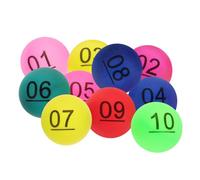 Holibanna Bolas de Lotería Numeradas sin Costuras 1-10 Balones de Plástico PP Reutilizable para Rifas y Sorteos Accesorio para Juegos de Fiesta y Bingo Tamaño Compacto y Superficie Lisa