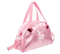 Holibanna Bolsa De Baile para Niña con Correa Ajustable y Compartimento para Zapatos, Bolso Bandolera Portátil De Ballet Rosa con Diseño De Bailarina para Uso Escolar y Danza